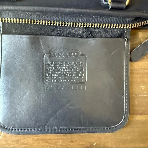 Coach Black Leather Satchel Briefcase